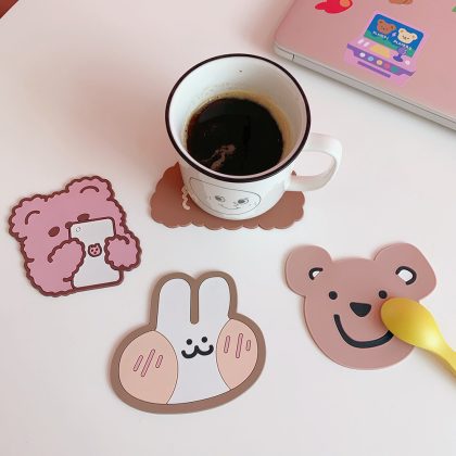 Cartoon Silicone Waterproof Coffee Cup Coasters